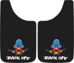 Plasticolor 000502R01 Yosemite Sam Back Off Easy Fit Mud Guard 11" - Set of 2,Multi-colored