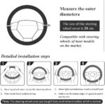 Car Steering Wheel Cover with Durable PU Leather, Universal 18 inch Fit for Car Truck SUV, Breathable Anti Slip Auto Steering Wheel Covers for Men and Women - Image 7