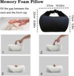 Car Neck Pillow with Memory Foam Comfortable Ergonomic Design Seat Neck Support Headrest Softness Car Pillow Cushion for Driving, Universal Fit, 1 Piece, Black - Image 3