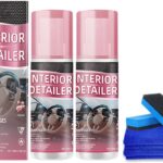 Polishing Cleaner Car Interior, 2026 Upgrade Car Interior Cleaner Spray, All Purpose Car Interior Detailer Cleaner for Dashboards, Seats, Leather, Plastic (2PCS)