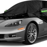 Waterproof Car Covers Replace for 2005–2013 Corvette C6, 6 Layers All Weather Custom-fit Car Cover with Zipper Door for Snow Rain Dust Hail Protection (C6)