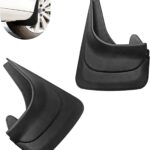 2PCS Car Mud Flaps, Scratch-Resistant & Impact-Resistant PVC Splash Guards, Vehicle Wheel Rear Mudguards for Gravel Slurry, Universal for Most Cars, SUVs, Trucks (Black)