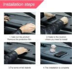 Car Dashboard Anti-Slip Rubber Pad, 10.6"x 5.9" Universal Non-Slip Car Magic Dashboard Sticky Adhesive Mat for Phones Sunglasses Keys Electronic Devices and More Use (Black/Grid) - Image 5