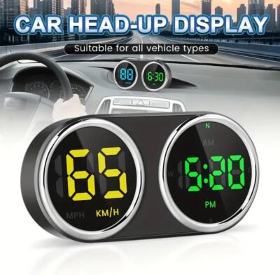 GPS Heads Up Display for Cars Digital Dashboard Speedomete with MPH/KMH, Universal HUD Display Car with 2M USB Cable and Clock, QC3.0 Fast Charger, Plug & Play for Car Boat Truck Motor SUV Golf Cart - Image 6