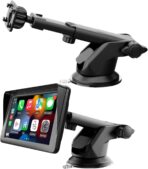 Carplay Screen Mount, Bendable Flexible Dashboard Suction Cup Bracket for 7Inch 9Inch 9.3 Inch 10.26 Inch Portable Car Play Windshield GPS Mount Phone Holder