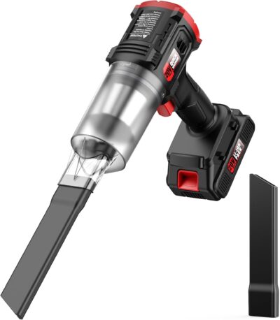 Car Vacuum Cordless, 35000PA Strong Suction Handheld Vacuum with 2 Detachable Batteries, 60Min Runtime Portable Vacuum Cleaner for Car Detailing, Pet Hair, Home Couch & Office, 350ML XL Dust Cup - Image 8