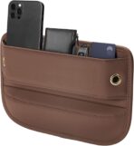 Premium Leather Car Seat Gap Filler Organizer (0.2”-1.2" Gaps), Clever Gifts for Car SUV Truck Owners (Brown, 1 Pack)