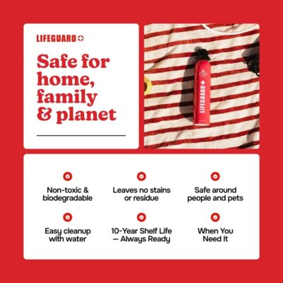 LIFEGUARD Aerosol Fire Extinguisher Spray - Non-Toxic, Eco-Friendly Fire Suppressant for Home, Kitchen, Car & Office, Compact, Easy-to-Use Design with 10-Year Shelf Life (Pack of 1) - Image 7