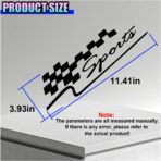 Checkered Racing Flag Car Sticker Decal, Vinyl Waterproof Automotive Bumper Stickers, Vehicle Window Sport Decoration Accessories for Truck, Laptop, Motorcycle, Bicycle(Black) - Image 2
