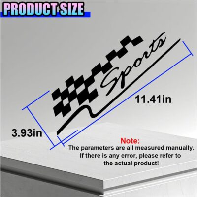 Checkered Racing Flag Car Sticker Decal, Vinyl Waterproof Automotive Bumper Stickers, Vehicle Window Sport Decoration Accessories for Truck, Laptop, Motorcycle, Bicycle(Black) - Image 2