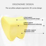 Car Seat Neck Pillow, Headrest Cushion Relieve Neck Pain for & Muscle Tension,100% Memory Foam Neck Support Head Pillow for Ergonomic Design - Image 6