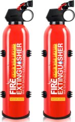 2 Pack Fire Extinguisher for Home with Mount - Upgraded 8-in-1 Portable Fire Extinguisher for Car Vehicle Boat House Kitchen, Water-Based Fire Extinguisher for A, B, C, K Fires
