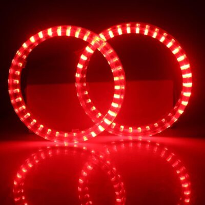 Qasim 1-Pair 95MM RGB LED Angel Eyes Universal Halo Rings for Motorcycle Car DRL Fog Lamp Turn Signal Light APP Bluetooth Control Multi-Color 12V - Image 8