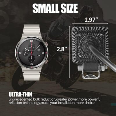 Motorcycle Fog Lights, 2'' Inch 27W Spot Mini Cube Work Driving Pod Lights for Offroad Trucks ATV UTV SUV 4x4 Pick Up Car Boat - Image 4