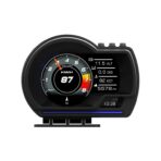 OBD2 Gauge Display Head Up Display for Car HUD Head Up Speedometer Display, GPS+OBD Dual Smart System Digital Gauge Cluster, OBD2 for Water TEM, Volt, Mileage, Overspeed, RMP