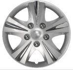 Custom Accessories 4-Pack 15" SGT-5 Wheel Covers, Replacement Hubcaps for Cars, Trucks, SUVs — Silver/Chrome - Image 2