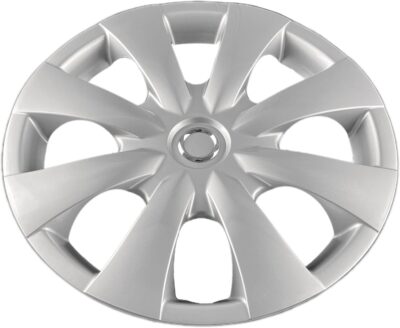 Premium Quality 15inch Silver Hubcaps / Wheel Covers fits 2009 2010 2011 2012 2013 Toyota Corolla, Heavy Duty Construction (Set of 4) (61147AMS-4) - Image 3