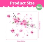 2 Sheets Cherry Blossom Car Decal, Cherry Blossom Vinyl Car Sticker Scratches Stickers Cars Decoration Vinyl Waterproof Sticker Flower Decals for Cars, Laptop, Wall, Window, Luggage and Bumper - Image 6