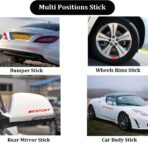 Pincuttee 14pcs Car Decal Stickers,Wheel Rim Decal Sticker,Sport Logo Reflective Stickers,Sport Emblem Car Rear Bumper Sticker,Rear Mirror Decals for All Vehicles(Red,14PCS) - Image 3