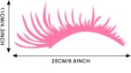 TOMALL 2Pcs Car Headlight Eyelashes Vinyl Stickers Waterproof Personality Cute Decoration Fake Eyelash Decals for Car Truck Headlamp Headlight (Pink) - Image 2