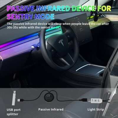 for Tesla Model 3 Y LED Interior Lights Ambient Lighting, Tesla Model 3 Y RGB LED Neon Light Kits, Tesla Model 3 Y Accessories 2021 2022 2023, DC 12V - Image 6