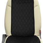 FH Group Car Seat Cushion – Neosupreme Single Front Seat Cover with Front Pockets, Airbag Compatible, Universal Fit Car Seat Cushion for Driver or Passenger Seat, SUV, Truck, Sedan & Van – Black
