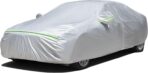 Favoto Sedan Car Cover Waterproof All Weather for Automobiles 6 Layers Heavy Duty Outdoor Rain Sun Snow Protection with Zipper Inner Cotton Universal Fit for Sedan (177-194 inch)