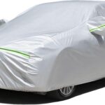 Favoto Sedan Car Cover Waterproof All Weather for Automobiles 6 Layers Heavy Duty Outdoor Rain Sun Snow Protection with Zipper Inner Cotton Universal Fit for Sedan (177-194 inch)