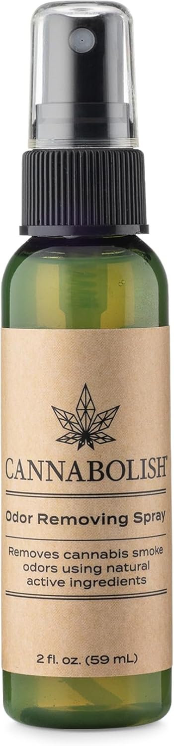 61Wzhfzy1oL._AC_SL1500_.jpg Cannabolish Wintergreen Smoke Odor Removing Spray and Air Freshener, 2 fl. oz. Travel Size - Image 1