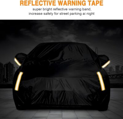 NEVERLAND Sedan Car Cover Waterproof Heavy Duty All Weather Protection Snow Anti-UV Windproof Outdoor Full Car Cover Fit for Automobiles BMW/Mercedes-Benz/Honda（for Car Size:183''L x 70''W x 59''H） - Image 3