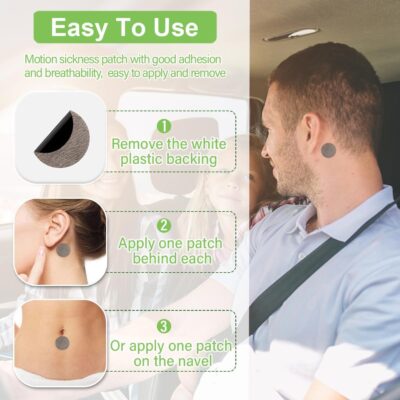 (2026 New) Motion Sickness Patches Non-Drowsy, 100% Natural Motion Sickness Patch(Efficient– Lasts 72 Hours)-for Car Airplane Ship Altitude Sickness(Travel Essentials)-for Adults and Kids(24 Count) - Image 5