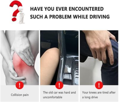 2PCS Car Knee Cushion,Soft Leather Car Door Armrest Pad for Knee Leg Elbow,Universal Car Center Console Cushion Pad Comfort Pillow for Automotive Interior Accessories (Black) - Image 7