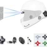 E6+ Motorcycle Helmet HUD, Head Up Display, Bluetooth,GPS, CarPlay, Android Auto, Mesh Intercom, Rearview Camera, Remote Control, Noise Reduction, RGB Lights, IP66 for All Helmets (E6+)