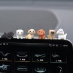 6 Pcs Mini Dog Dashboard Decorations, Mini Resin Dogs for Cute Car Accessories Interior, Rearview Mirror Ornaments Funny Gifts for Women Girl