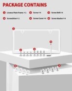 Chrome License Plate Frame Made of Zinc Alloy Metal, Universal Car Accessories,1 Pack License Plate Holder Never Rust and Unbreakable with Metal Screws& Chrome Caps and Screwdriver (1 PCS Silver) - Image 6