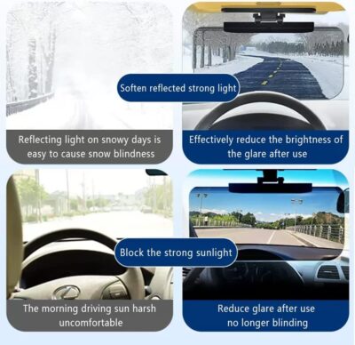 HD Visor Sunshade Extender for Car,72.5% Strong-Light Blocking Rate - Anti-Glare Car Visor Protect from Sun Glare, Snow Blindness and UV Rays (1Pcs) - Image 4
