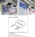 SunplusTrade 2 Stainless Steel Polish Mirror License Plate Frame + Chrome Screw Caps (Silver) - Image 6