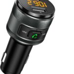 Bluetooth 5.4 FM Transmitter for Car, MP3 Music Player Wireless Radio Adapter Kit with QC 3.0 Fast Charger, Hands-Free Calling, Supports USB Drive for 12V/24V Vehicles