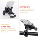 Adjustable Bike Phone Holder Motorcycle Handlebar Mount Aluminum Alloy Black Multifunctional Waterproof Phone Mount for Cycling and Motorcycles - Image 3