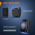 Nilight - 90001B LED Light Bar Rocker Switch 5Pin Laser On/Off LED Light 20A/12V 10A/24V Switch Jumper Wires Set for Jeep Boat Trucks,2 Years Warranty,Blue - Image 7