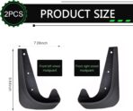 2 PCS Car Mud Flaps, Splash and Stain Resistant Tire Splash Guard, 8.27 x 12.6In Front Side Decorative Tire Splash Guards, for Most Sedans (Black# S) - Image 2