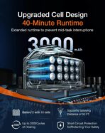 Ikewzbk Cordless Pressure Washer Battery Powered,1800 PSI Cordless Power Washer,4 A Battery*2,5-in-1 Nozzle,3 Power Level,Handheld Portable Pressure Washer for Car Home Patio Driveway Fence Cleaning - Image 3