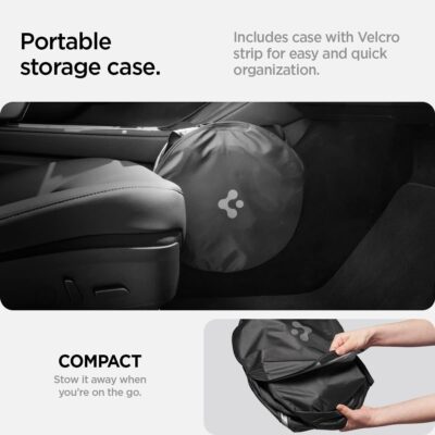 Spigen Front Windshield Sunshade for All Tesla Model Y & 3 | Dual Layered Protection Car Accessories for Model Y Juniper and Model 3 Highland | Gift for Tesla Owner - Image 6