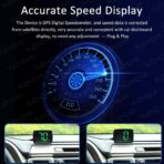 New Speedometer HUD GPS Digital Speed Meter MPH Speedo Head Up Display for Cars Trucks, USB Cable Plug & Play (G20-Only Green) - Image 4