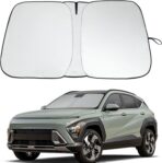 Sunshade for Car Windshield Fit Hyundai Kona 2024 2025 Windshield Sun Shade Foldable Blocks UV Rays & Heat Easy to Install and Store Made of 240T Polyester with Storage Bag - Image 8