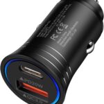 USB C Car Charger, 38W Fast Charge Car Charger Adapter PD&QC 3.0 Dual Port Cigarette Lighter USB Plug for iPhone 17e 17 Pro Max Air 16e 16 15 14 13 12 11 SE XR XS X 8, Samsung Galaxy S26 S25 S24 S23