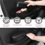 Car Armrest Support Cover, Left Side Door Armrest Cushion Pad Extender with Storage Box, Anti-Slip & Waterproof Leather Driver Left Arm Rest Storage Cover, Car Accessories (Black, Style 1) - Image 5