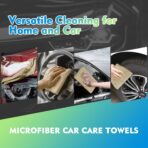 HOMEXCEL Brown Microfiber Cleaning Cloth 12 Pack, 12.5 x 12.5 inch Microfiber Towels for Cars, Ultra Absorbent Car Washing Cloth, Lint Free Streak Free Cleaning Rags for Car, Kitchen, and Window - Image 4