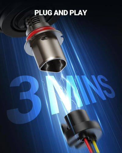 SEALIGHT 9007 LED Light Bulb, 50,000LM 1000% Brighter HB5 LED Bulbs, Real Mini Size 6500K Cool White IP68 Waterproof, Plug and Play, Pack of 2 - Image 3