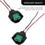 H11 H8 881 Female Adapters Wiring Harness Sockets, 4-Inch Wire Pigtails for Fog Lights Retrofit, Fog Light Socket Modification Connector, Universal for Most Cars (Black) - Image 6